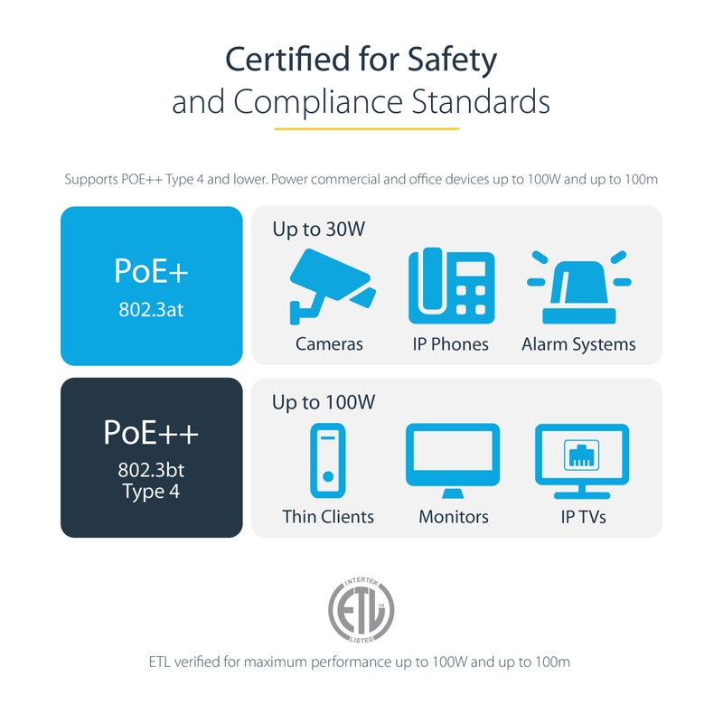 StarTech.com 35ft CAT6 Ethernet Cable - Black CAT 6 Gigabit Ethernet Wire -650MHz 100W PoE RJ45 UTP Network/Patch Cord Snagless w/Strain Relief Fluke Tested/Wiring is UL Certified/TIA (N6PATCH35BK) - Image 4